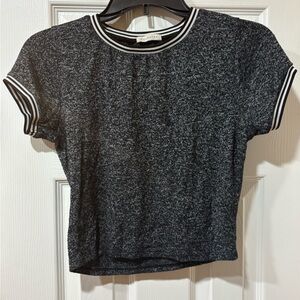Gray Short Sleeve Top